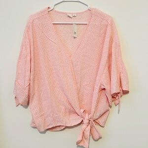 Gap Pink Dainty Floral Crop Top